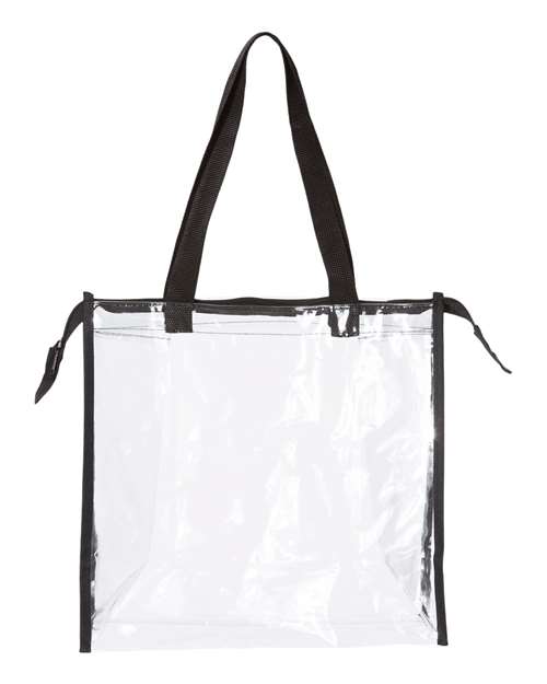 Clear Zippered Tote with Full Gusset