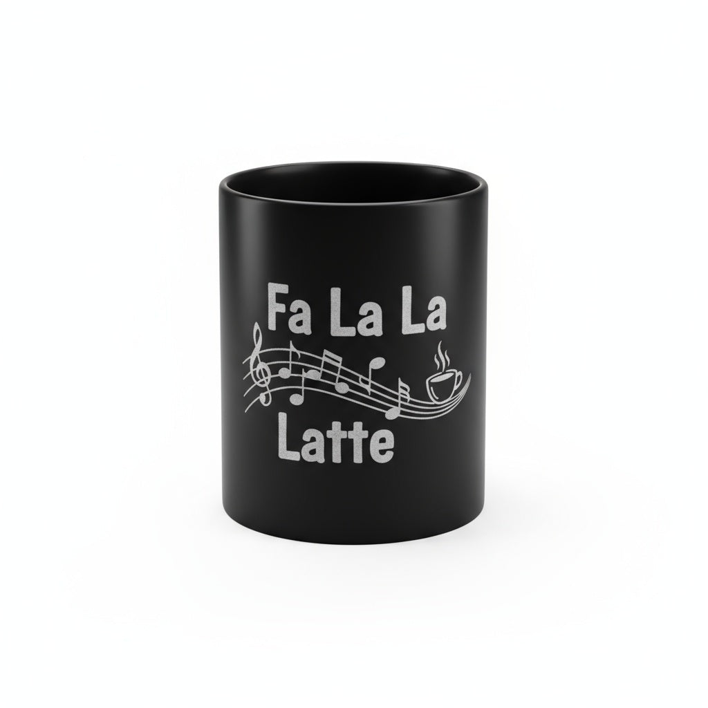 Fa La La Latte - Laser Etched Christmas Coffee Mug | Holiday Gift for Coffee Lovers