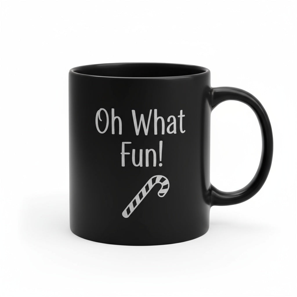 Oh What Fun - Laser Etched Christmas Coffee Mug | Festive Holiday Gift