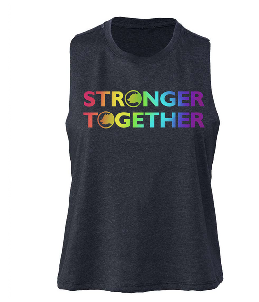 STP Rainbow Racerback Crop Tank