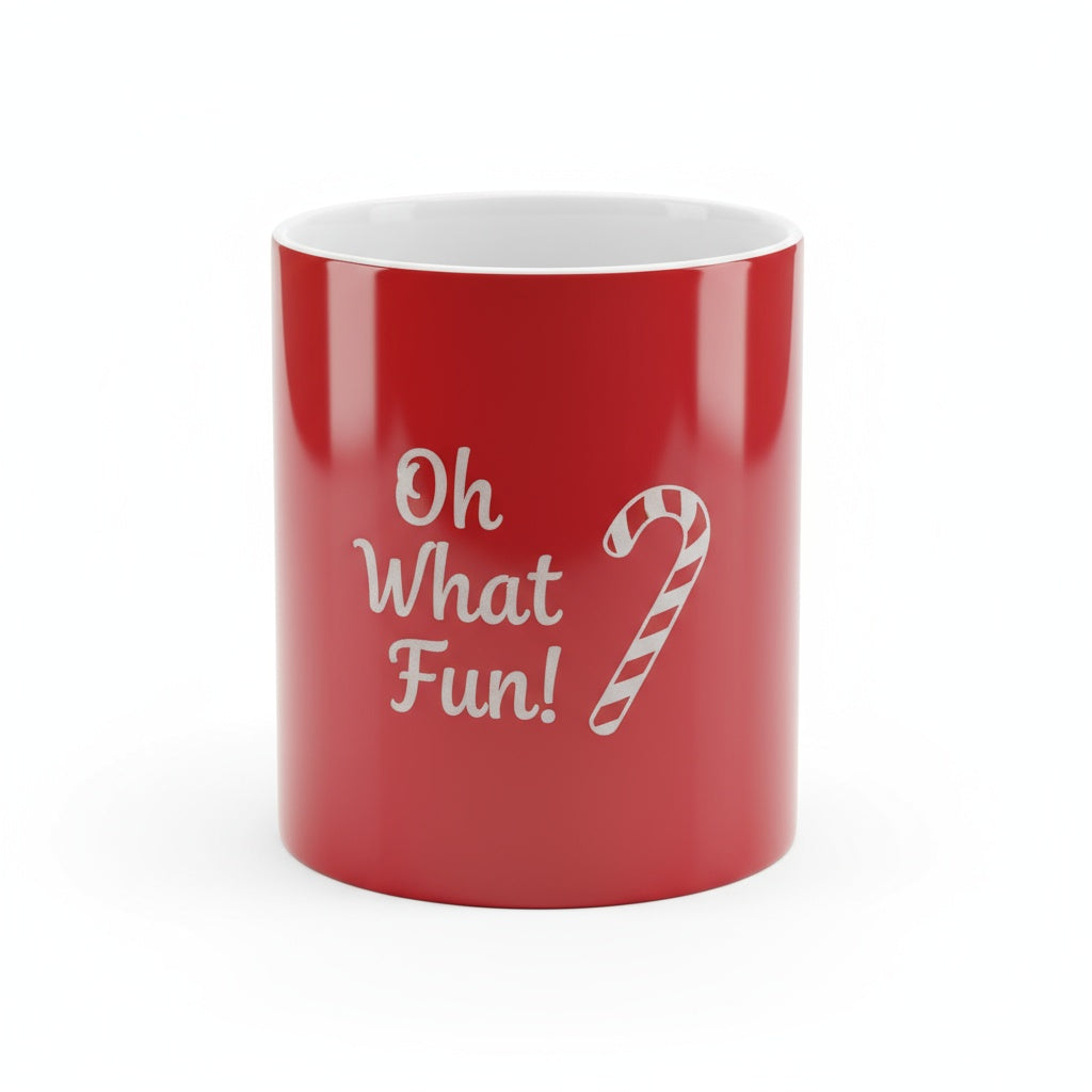 Oh What Fun - Laser Etched Christmas Coffee Mug | Festive Holiday Gift