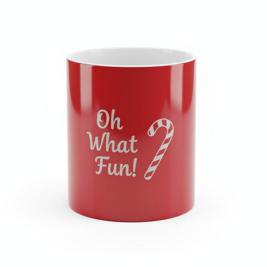 Oh What Fun - Laser Etched Christmas Coffee Mug | Festive Holiday Gift