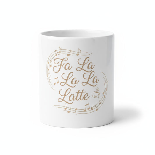 Fa La La Latte - Laser Etched Christmas Coffee Mug | Holiday Gift for Coffee Lovers