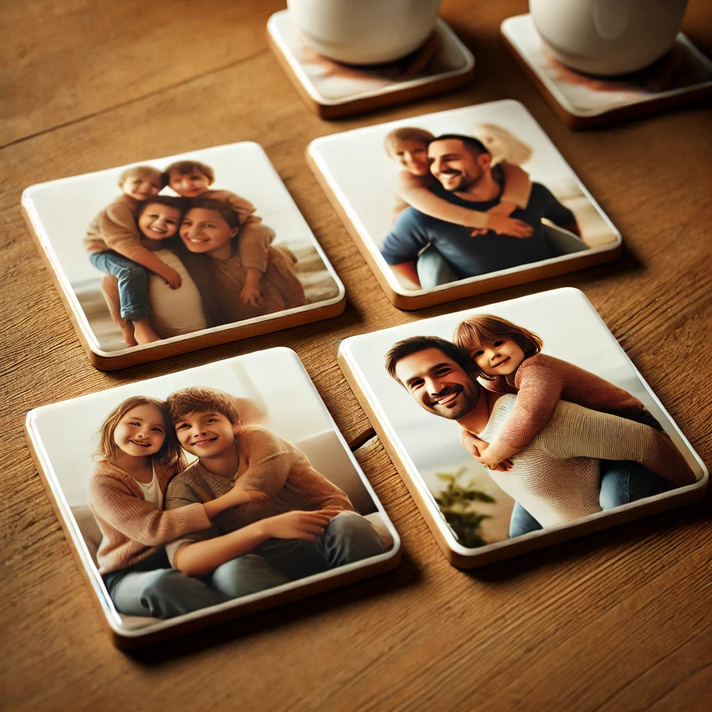 4 Set Custom Ceramic Coaster- Square Sactown's Finest Vinyl & Print
