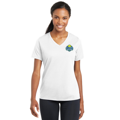 Sport-Tek® Ladies' PosiCharge® RacerMesh® V-Neck Tee
