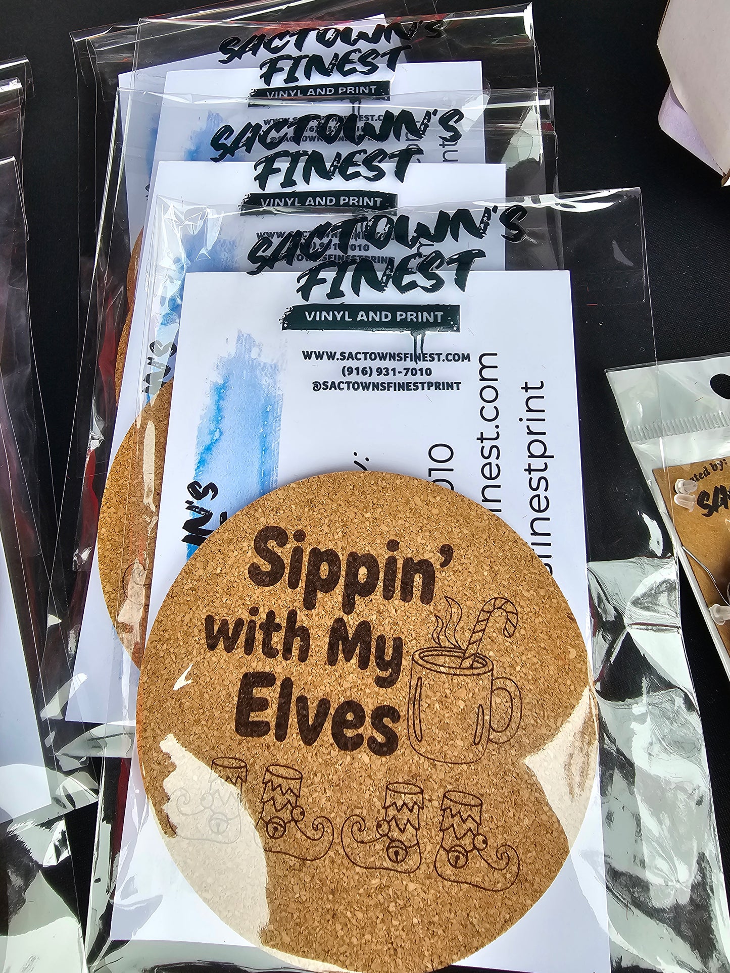 Sipping with my Elves Coaster | Funny Coaster