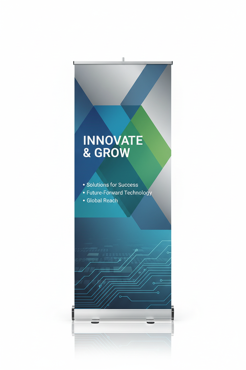 2.5 Ft x 6 Ft Roll Up Banner Stands Advertising