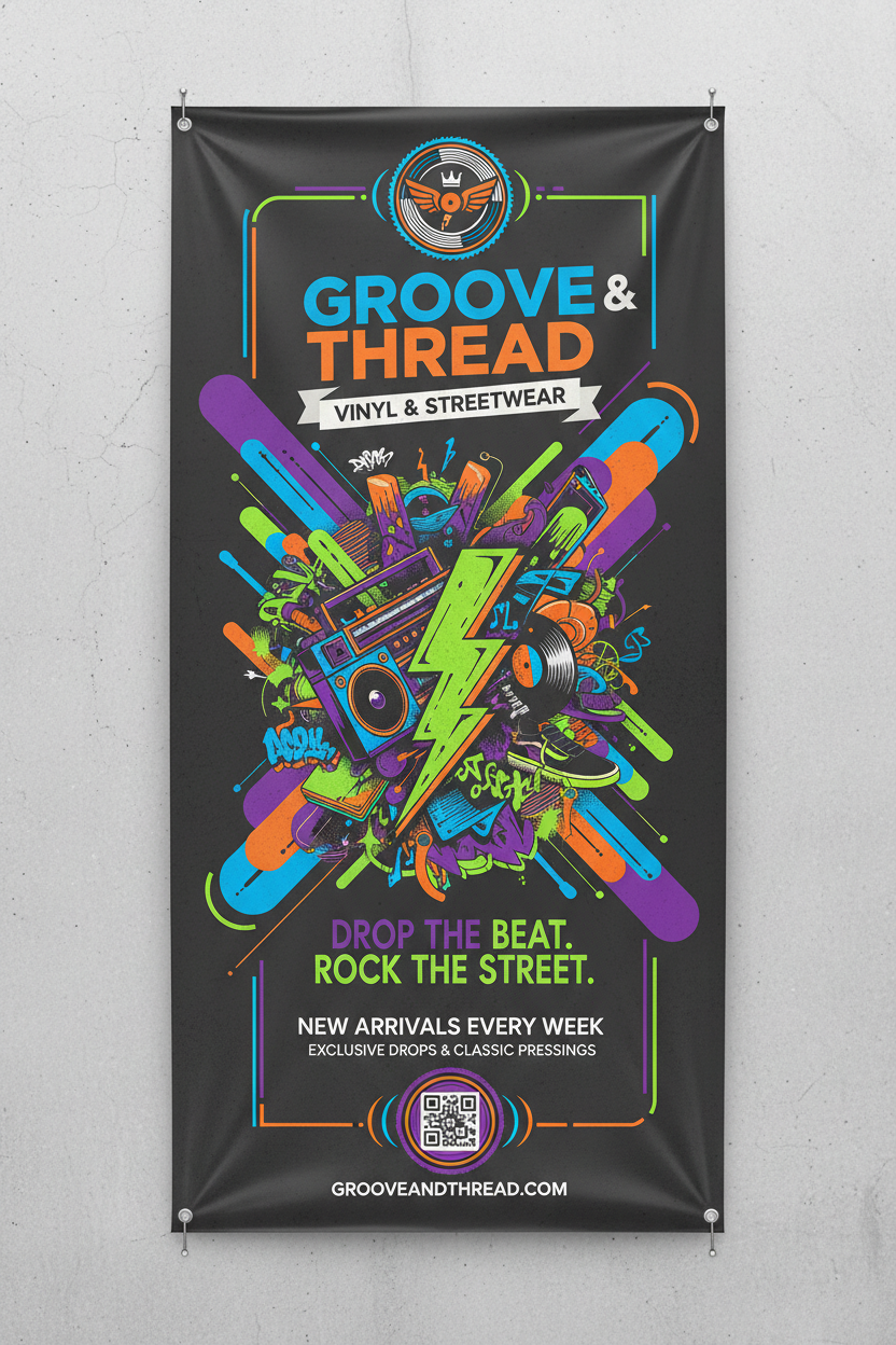 3x4 Outdoor Banner Portrait No Standing