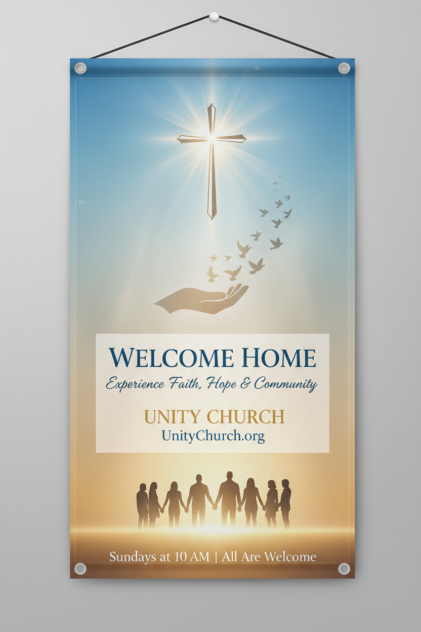 4x6 Portrait Church Banners Advertising