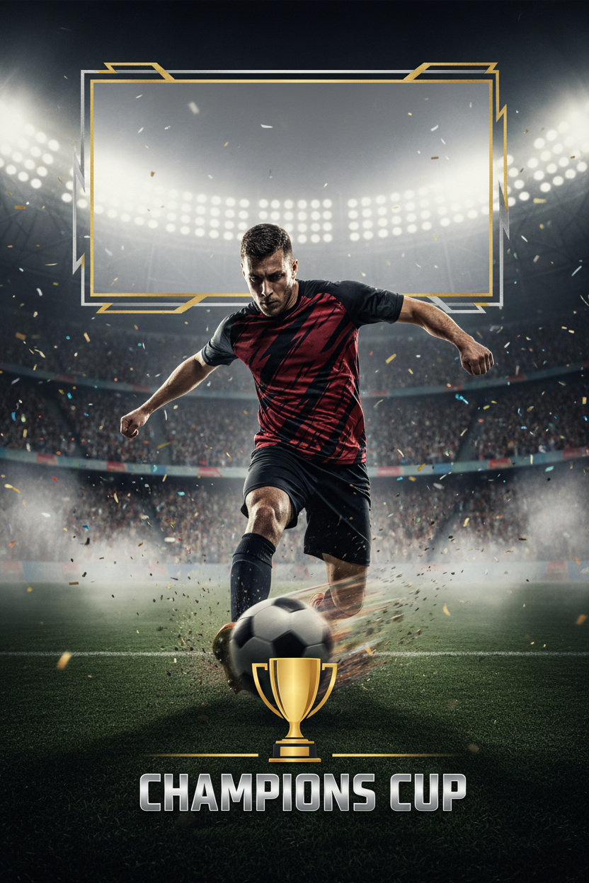 4x8 Soccer Image Sports Banner Portrait