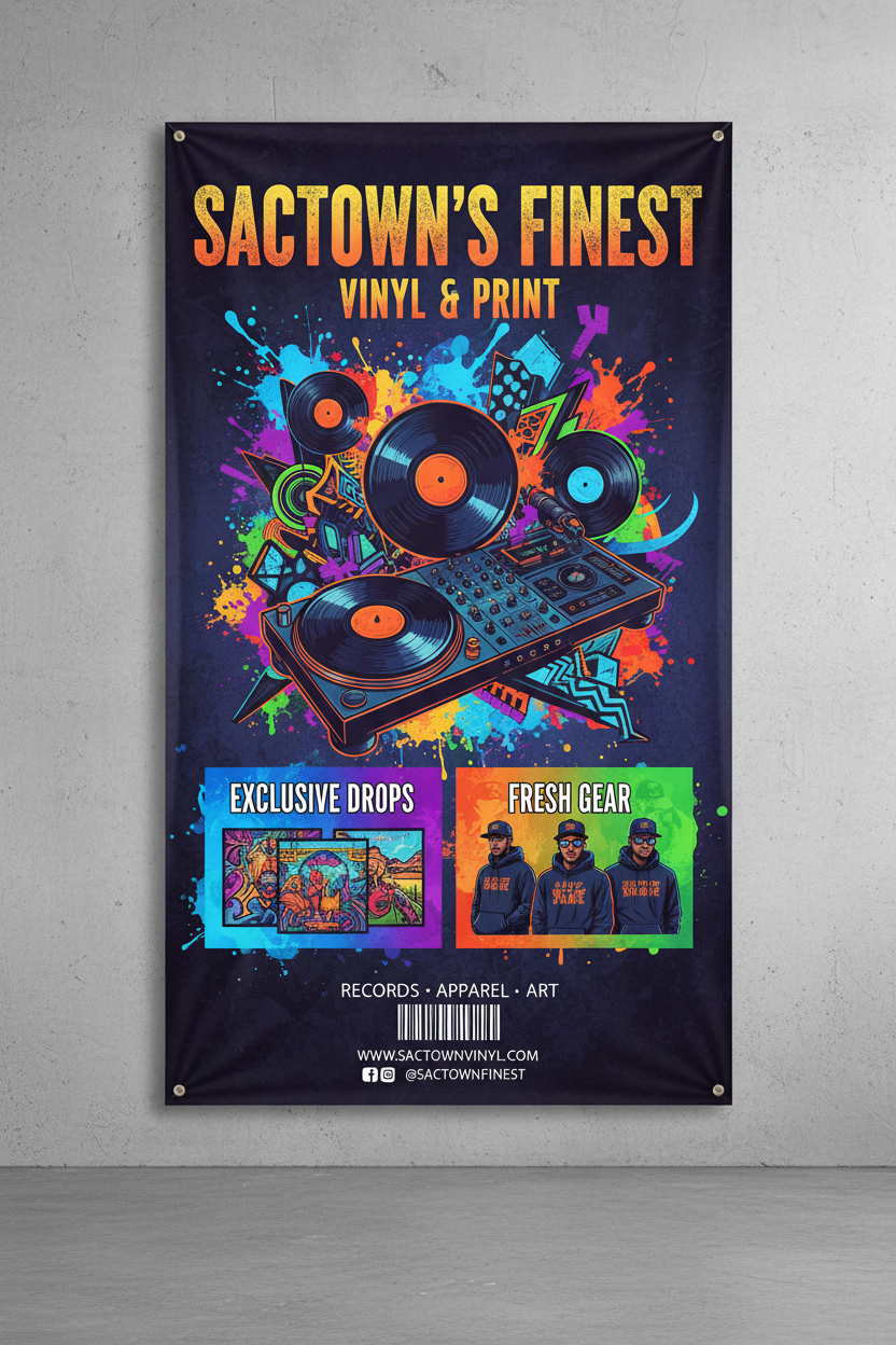 6x8 Indoor Banner Portrait No Standing