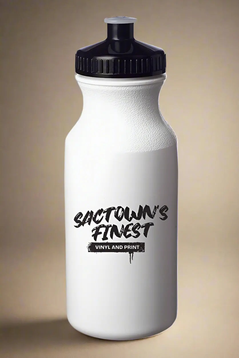 20 oz Water Bottles Sactown's Finest Vinyl & Print