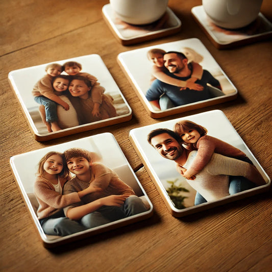 4 Set Custom Ceramic Coaster- Square Sactown's Finest Vinyl & Print