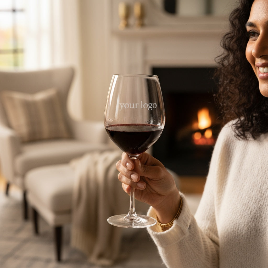 Etched 20 oz Wine glass