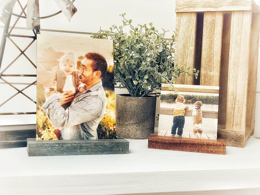 Custom Wood Photo with Stand Sactown's Finest Vinyl & Print