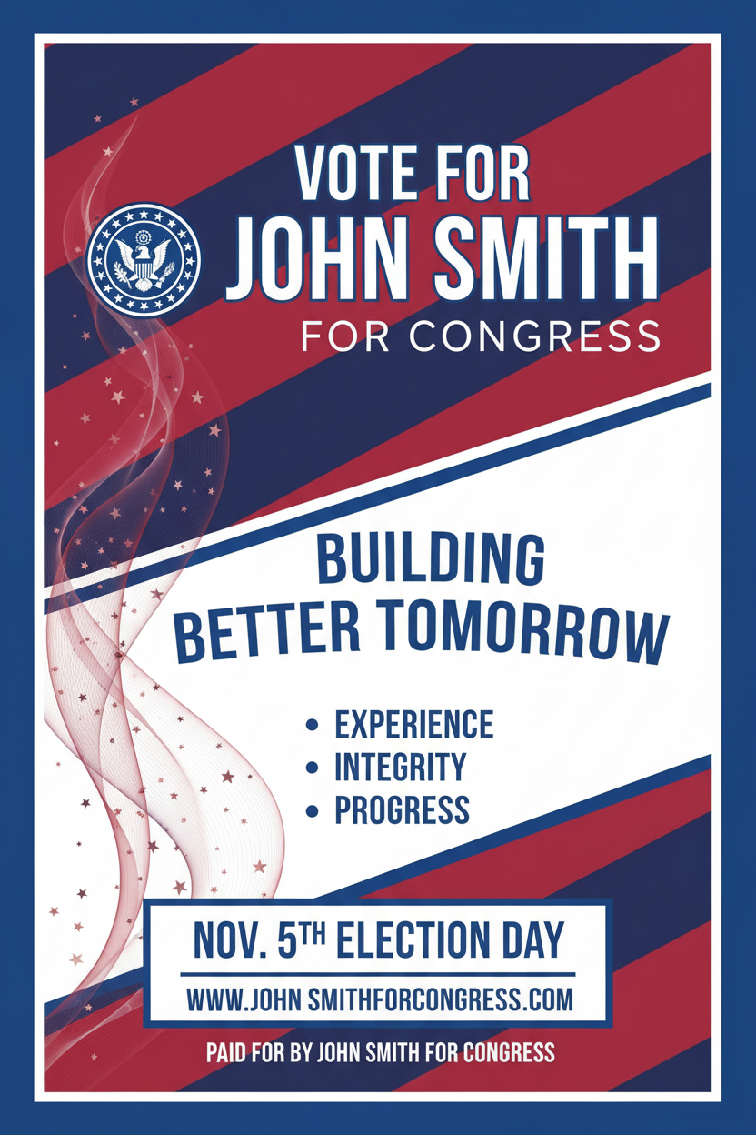 Political Banners Portrait 3x4 Advertising