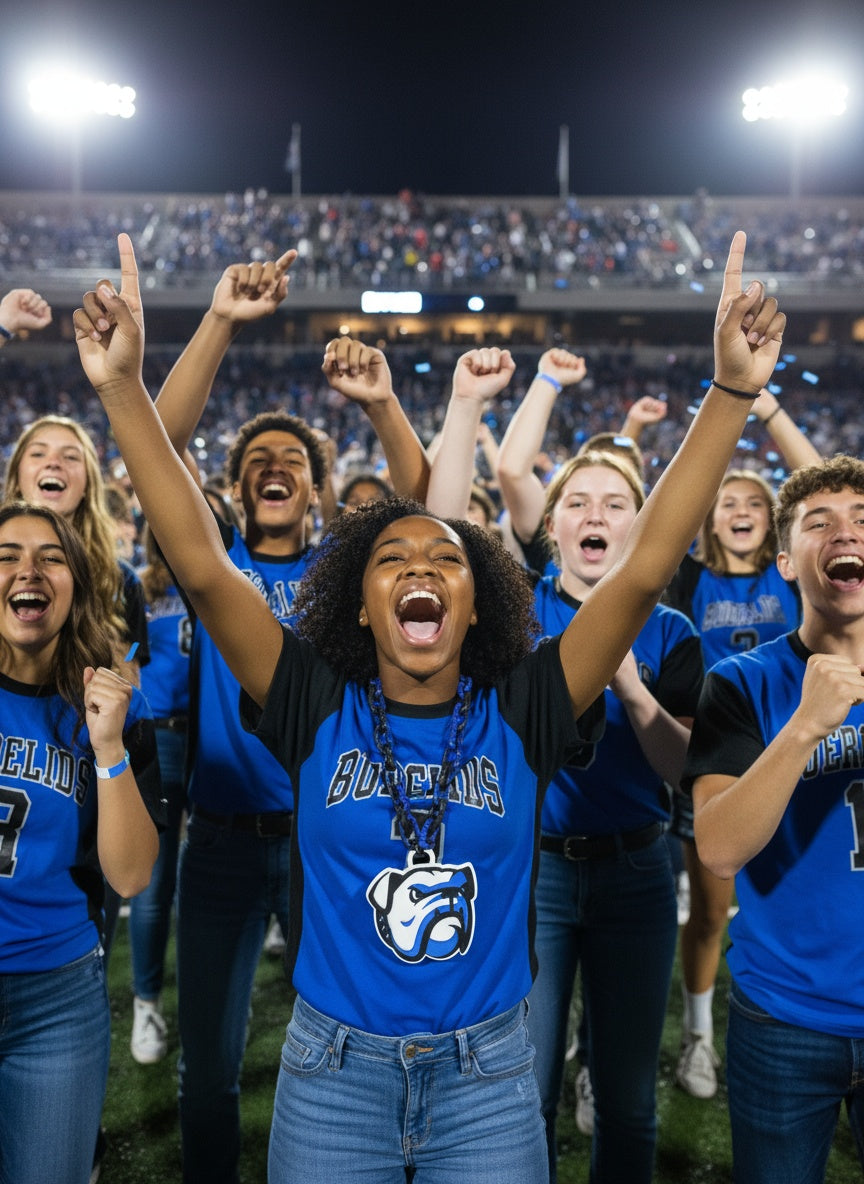 Cheering for Folsom Hig School