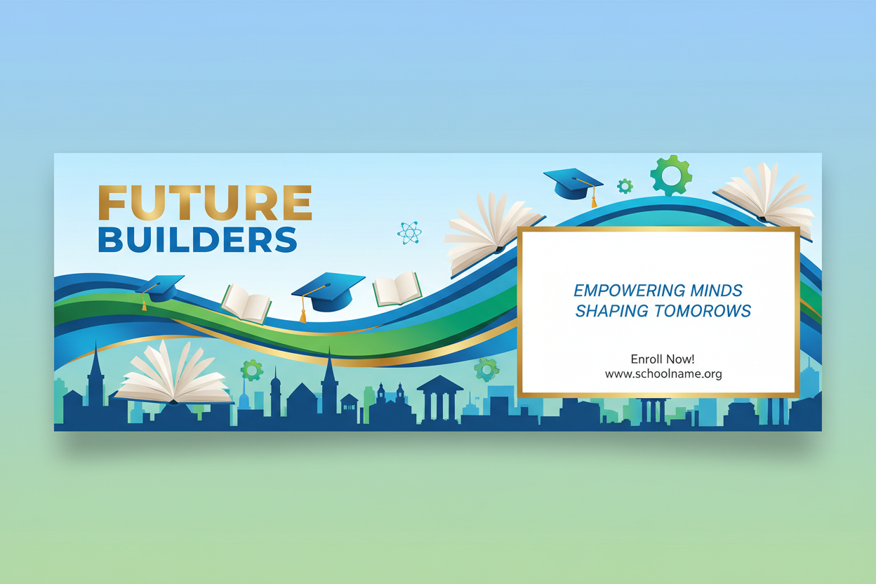 School Banners Landscape 3x2 Advertising