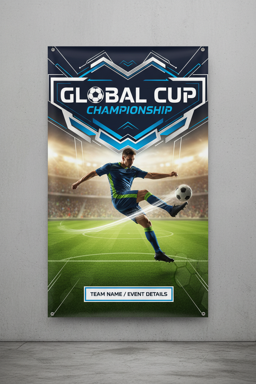 Soccer Banners Portrait 4x10
